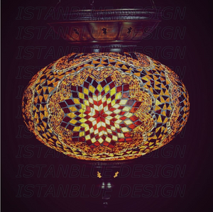 Custom Debby - Turkish Handmade Mosaic 7 Globe Chandelier -