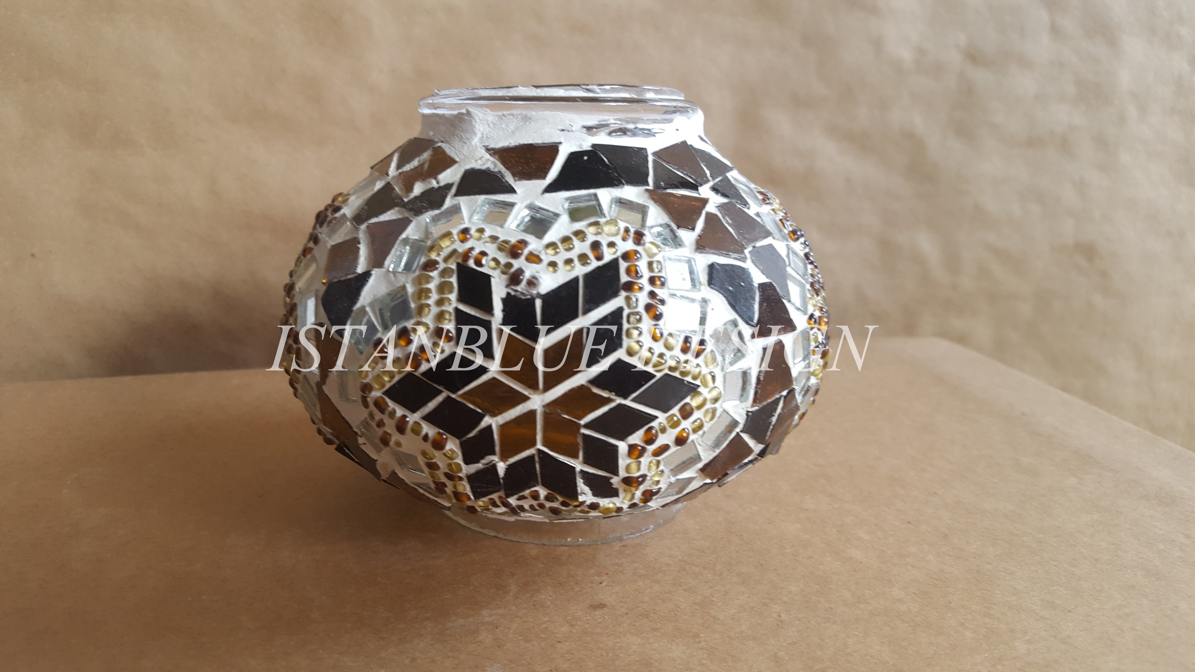 Turkish Handmade Mosaic 4 Globe Sultan Chandelier - Tarcin