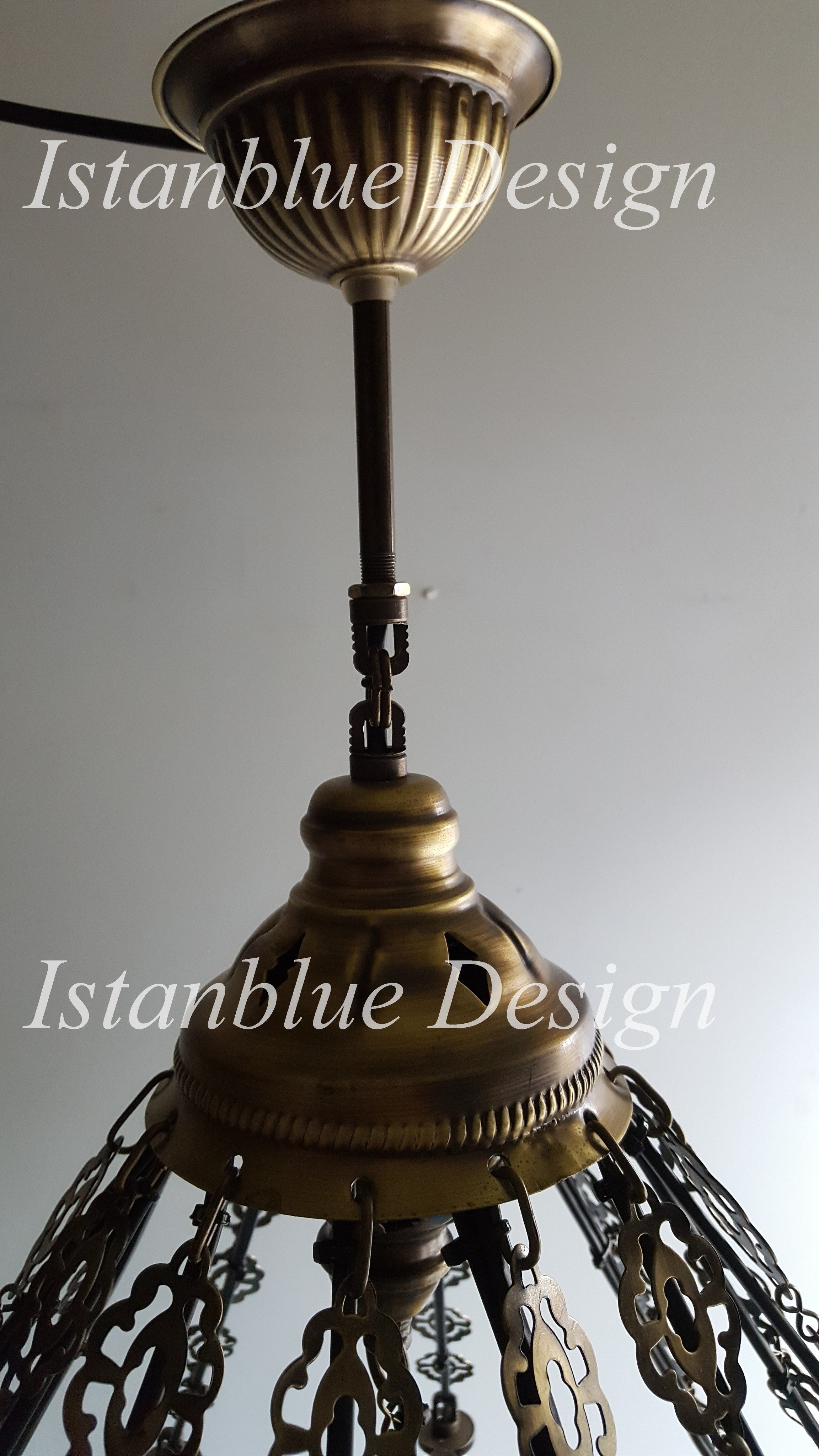 Ottoman Tear Drop Turkish Lazer Cut Chandelier 16 Globe Large