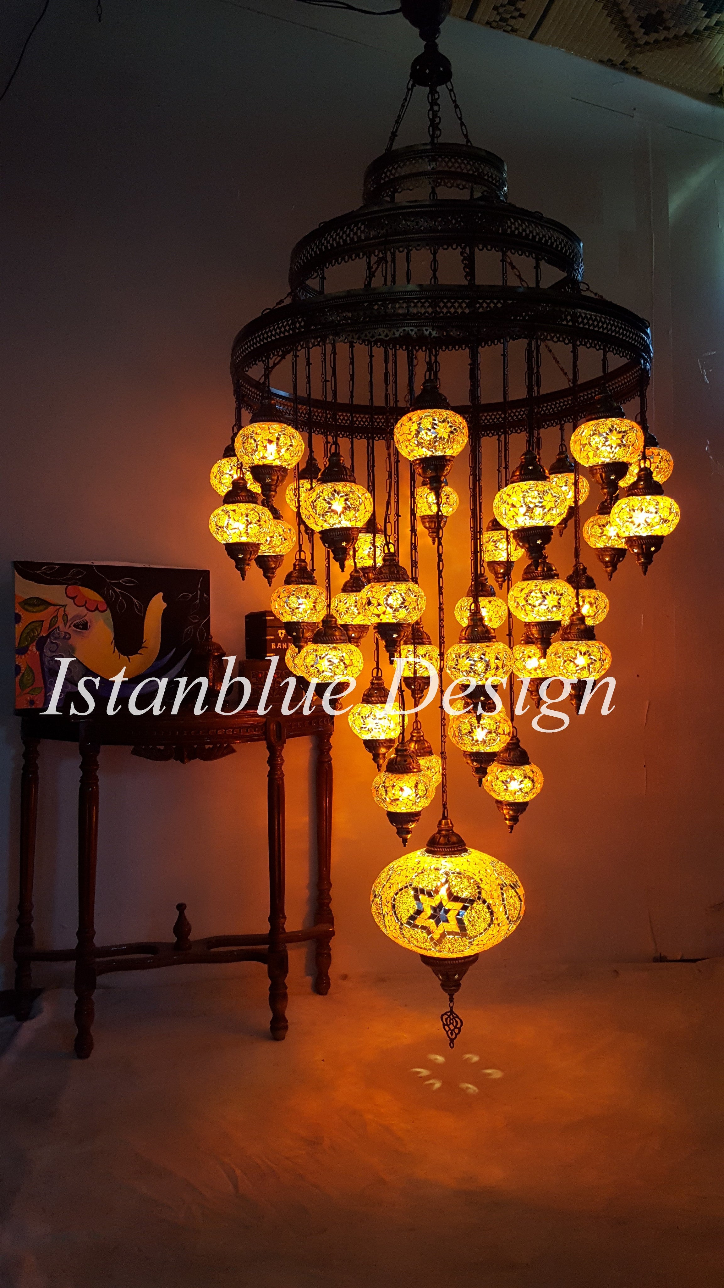 Turkish Handmade Chandelier  35 Globe - The Topkapi