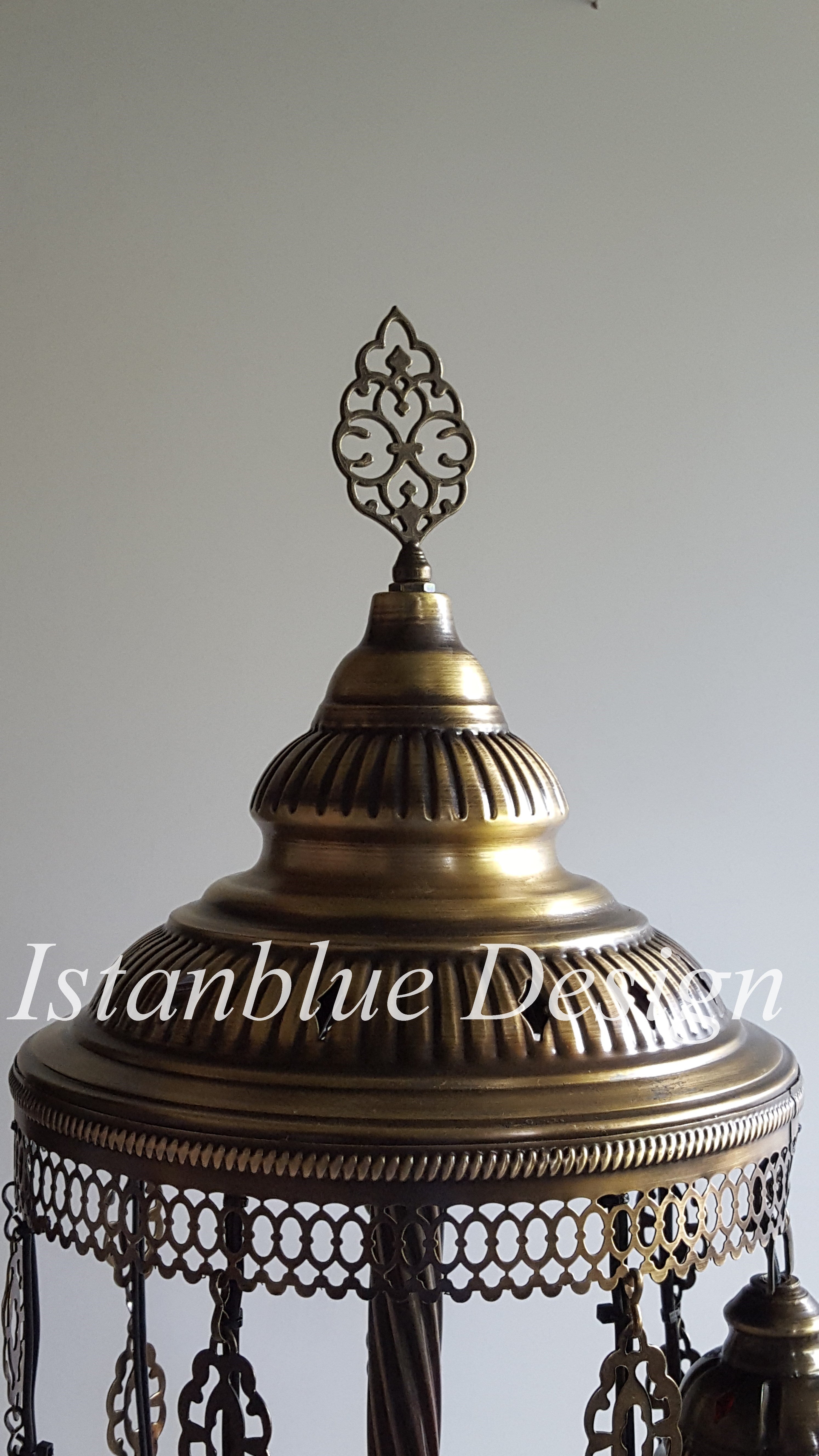 Turkish Handmade Mosaic 7 Globe Floor Lamp - Color Mix