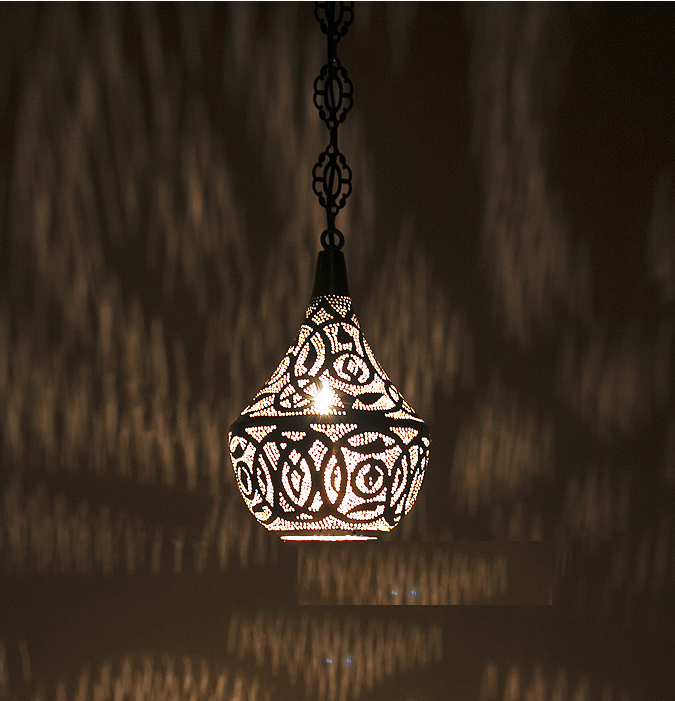 Morrocan Alsahara  Punch Metal Pendant Lamp - Ayshe