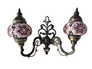 Double Arm Fluer Di Lis Mosaic Wall Sconce -  Create your own