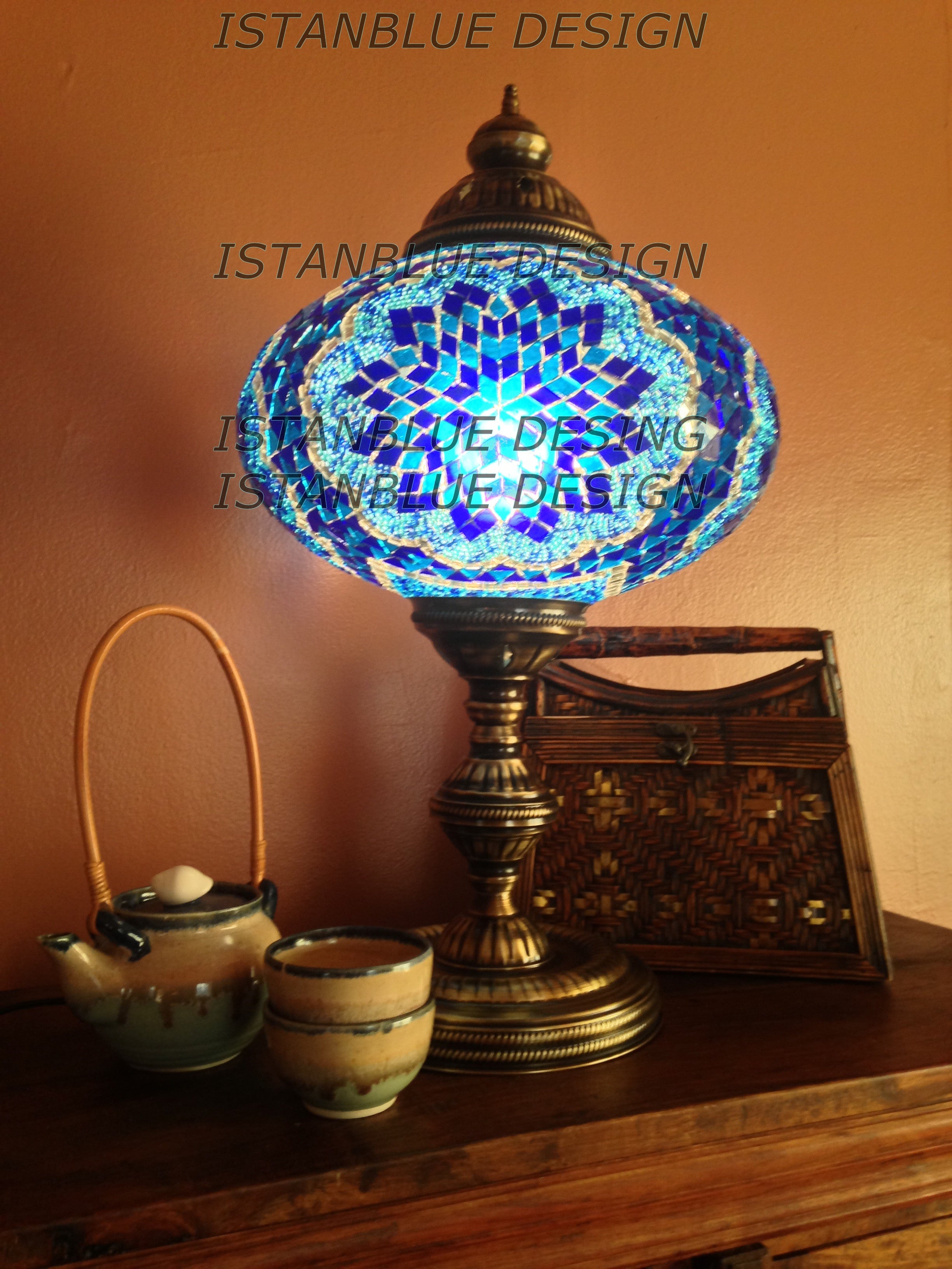 Stunning Turkish Handmade Table Lamp 15 INCH